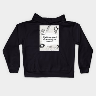 Rhiannon Song Lyrics Print Kids Hoodie